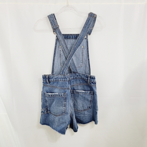 Anthropologie Pilcro denim cutoff shortalls distressed shorts Womens size 29 NEW - Picture 4 of 9